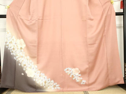 平和屋着物●訪問着 舞花文 暈し染め 金彩 正絹 逸品 AABE5218cs