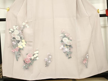 平和屋着物●訪問着　友禅　草花文　暈し染め　正絹　逸品　AABE5219cs