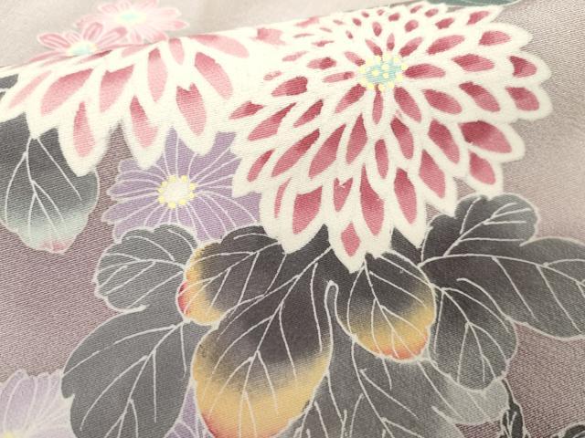 平和屋着物●訪問着　友禅　草花文　暈し染め　正絹　逸品　AABE5219cs