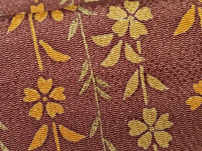 平和屋着物●訪問着　枝垂れ花文　暈し染め　金彩　鬼しぼ縮緬　正絹　逸品　AABE5220cs