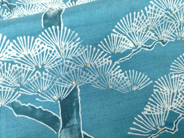 平和屋着物●訪問着　紬地　藍　枝松文　金彩　正絹　逸品　AABE5221cs 平和屋着物○訪問着 紬地 藍 枝松文 金彩 正絹 逸品 AABE5221cs