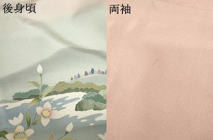 平和屋着物●訪問着　友禅　作家物　浜松風景文　暈し染め　正絹　逸品　AABE5222cs