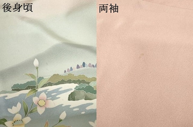 平和屋着物●訪問着　友禅　作家物　浜松風景文　暈し染め　正絹　逸品　AABE5222cs