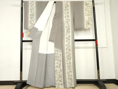 平和屋着物●訪問着 型染め 稲穂間道 暈し染め 正絹 逸品 AABE5227cs