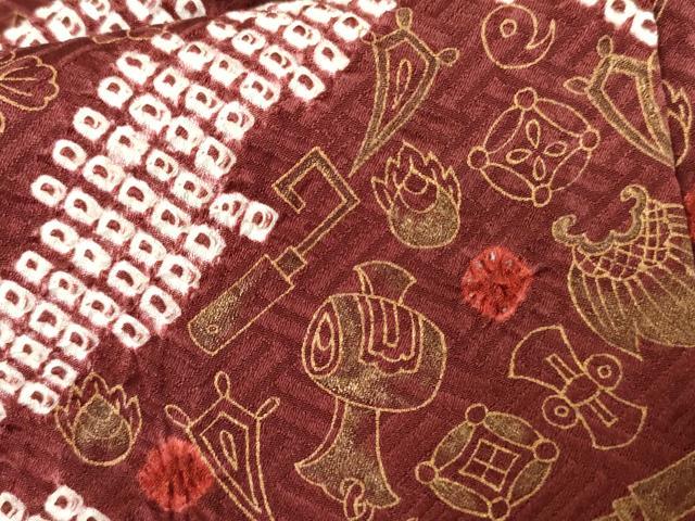 平和屋着物●訪問着　絞り　松皮菱吉祥松竹梅文　金彩　正絹　逸品　AABE5235cs