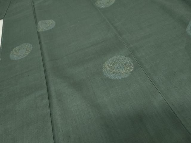 平和屋着物●結城紬　100亀甲　飛び亀甲　花丸文　正絹　逸品　未使用　AABE5239cs