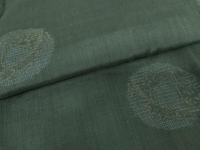 平和屋着物●結城紬　100亀甲　飛び亀甲　花丸文　正絹　逸品　未使用　AABE5239cs