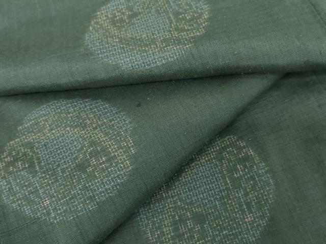 平和屋着物●結城紬　100亀甲　飛び亀甲　花丸文　正絹　逸品　未使用　AABE5239cs