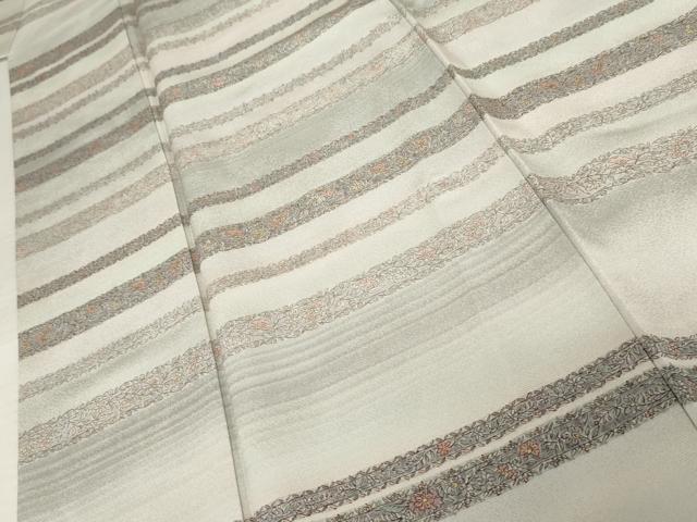 平和屋着物○訪問着 手描き 横段更紗花文 暈し染め 正絹