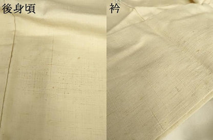 平和屋着物●訪問着　紬地　ろうけつ染め　草花文　正絹　逸品　AABE5253cs