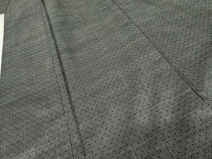 平和屋着物●本場大島紬　一元7マルキ　あられ　黒地　正絹　逸品　AABE5254cs