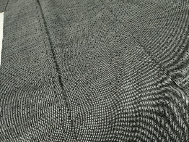 平和屋着物●本場大島紬　一元7マルキ　あられ　黒地　正絹　逸品　AABE5254cs