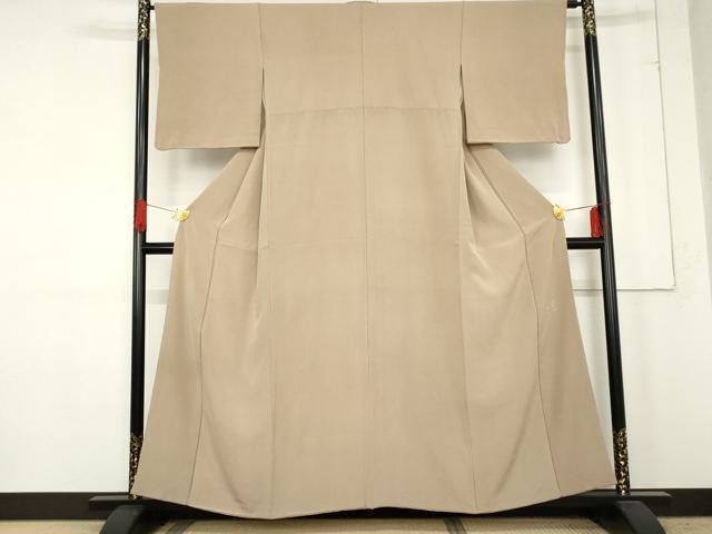 平和屋着物●重要無形文化財　人間国宝　伊勢型紙縞彫師　児玉博　江戸小紋　万筋　赤香色×白緑色　正絹　逸品　AABE5261cs 平和屋着物○重要無形文化財 人間国宝 伊勢型紙縞彫師 児玉