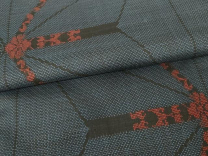 平和屋着物●本場大島紬　一元7マルキ　花麻の葉文様　正絹　逸品　未使用　AABE5263cs