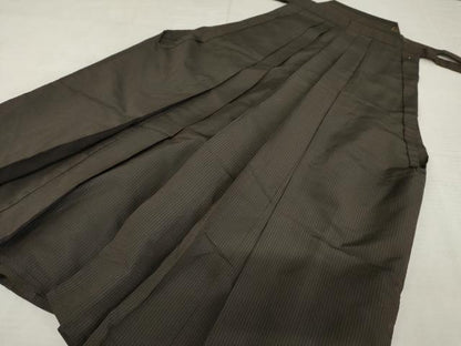 平和屋着物●男性 馬乗り袴 縞 正絹 逸品 AABE5281cs
