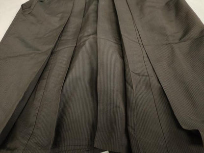 平和屋着物●男性 馬乗り袴 縞 正絹 逸品 AABE5281cs