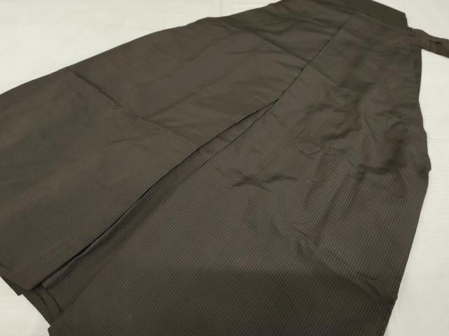 平和屋着物●男性 馬乗り袴 縞 正絹 逸品 AABE5281cs