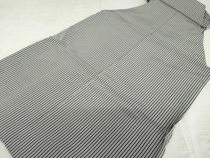 平和屋着物●毘龍　仙臺平 安部吉織物謹製　男性　行灯袴　縞　反端付き　正絹　逸品　未使用　AABE5282cs