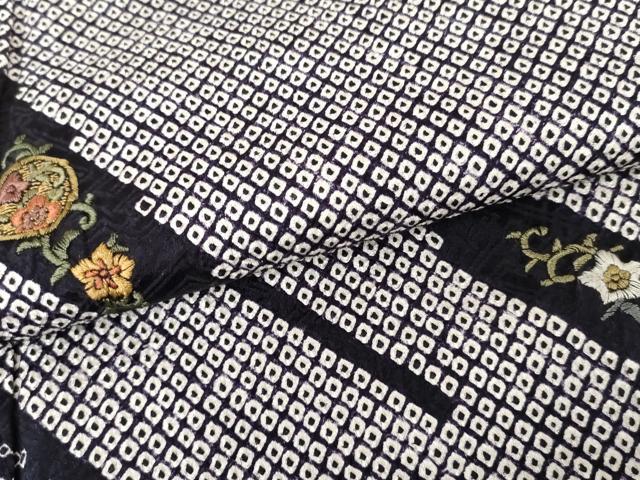 平和屋着物●訪問着　絞り　刺繍　花唐草文　金糸　正絹　逸品　AABE5288cs 平和屋着物○訪問着 絞り 刺繍 花唐草文 金糸 正絹 逸品 AABE5288cs