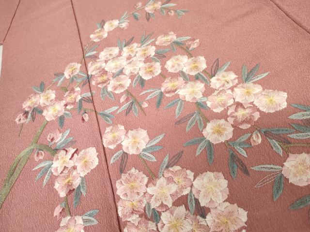 平和屋着物○洗える最高級着物 ＜英＞はなぶさ謹製 訪問着 総刺繍 枝垂れ