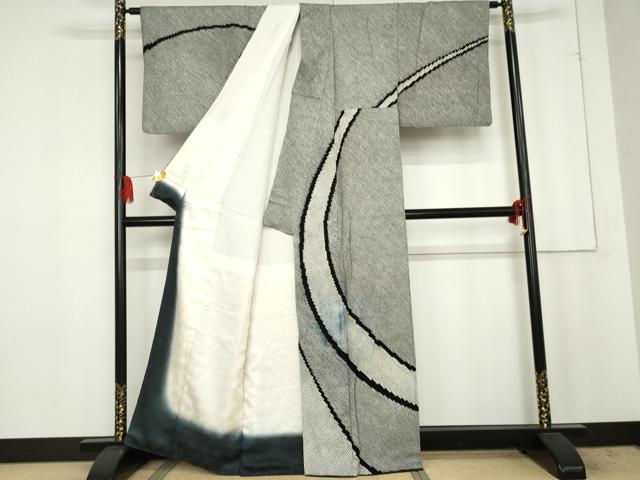 平和屋着物●訪問着　作家物　総絞り　丸文　正絹　逸品　AABE5299cs