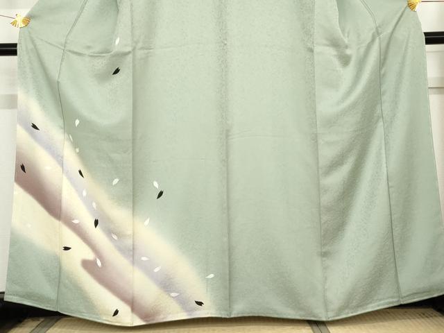 平和屋着物○訪問着 舞花文 暈し染め 正絹 逸品 未使用 AABE5306cs