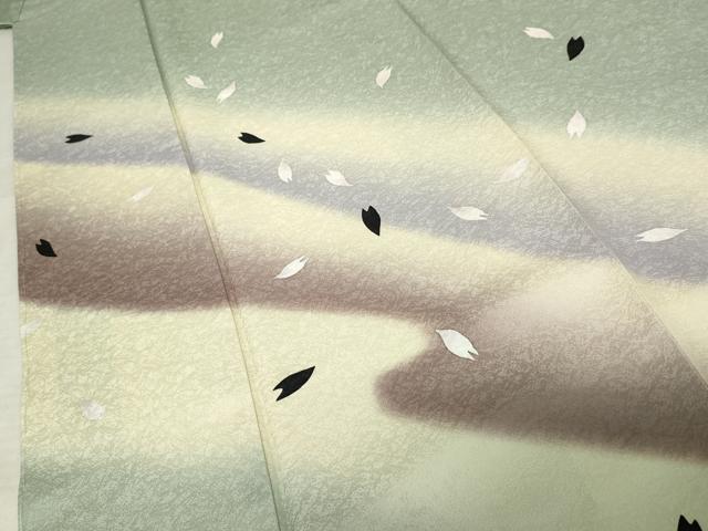 平和屋着物○訪問着 舞花文 暈し染め 正絹 逸品 未使用 AABE5306cs