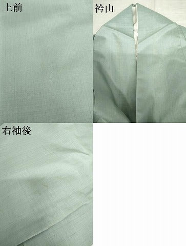 平和屋着物●上質な紬　色無地　湊鼠色　正絹　逸品　AABE5307cs 平和屋着物○上質な紬 色無地 湊鼠色 正絹 逸品 AABE5307cs