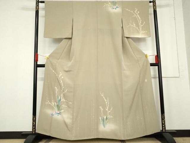 平和屋着物●訪問着 友禅 作家物 草花文 暈し染め 正絹 逸品 AABE5311cs