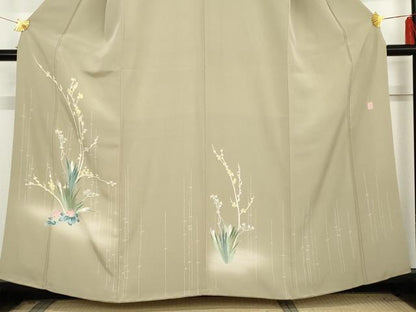 平和屋着物●訪問着 友禅 作家物 草花文 暈し染め 正絹 逸品 AABE5311cs