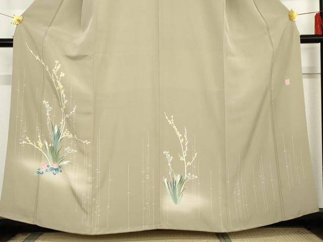 平和屋着物●訪問着 友禅 作家物 草花文 暈し染め 正絹 逸品 AABE5311cs
