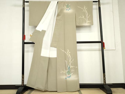 平和屋着物●訪問着 友禅 作家物 草花文 暈し染め 正絹 逸品 AABE5311cs