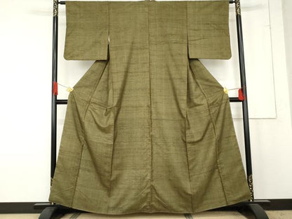 平和屋着物●上質な紬　霞文　正絹　逸品　未使用　AABE5329cs