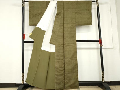平和屋着物●上質な紬　霞文　正絹　逸品　未使用　AABE5329cs