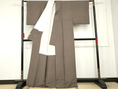 平和屋着物●上質な小紋　縞　正絹　逸品　AABE5330cs