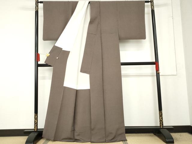 平和屋着物●上質な小紋　縞　正絹　逸品　AABE5330cs