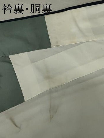 平和屋着物○本場縞大島紬 泥染 間道 久野織物謹製 証紙付き