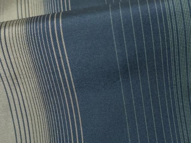 平和屋着物○本場縞大島紬 泥染 間道 久野織物謹製 証紙付き