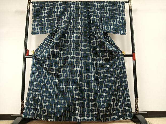 平和屋着物●本場琉球絣　紬　正絹　逸品　AABE5374fy 平和屋着物○本場琉球絣 紬 正絹 逸品 AABE5374fy