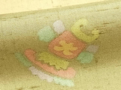 平和屋着物●訪問着　紬地　器物文　正絹　逸品　AABE5378fy