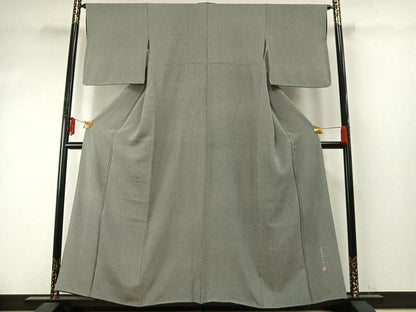 平和屋着物●伝統工芸士 砂川健一　小紋　縞　正絹　逸品　AABE5381fy
