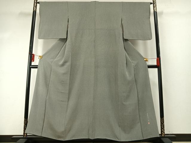 平和屋着物●伝統工芸士 砂川健一　小紋　縞　正絹　逸品　AABE5381fy
