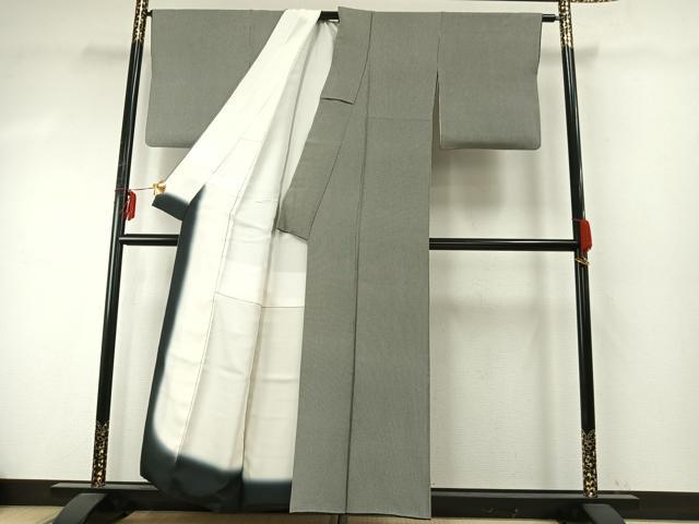 平和屋着物●伝統工芸士 砂川健一　小紋　縞　正絹　逸品　AABE5381fy