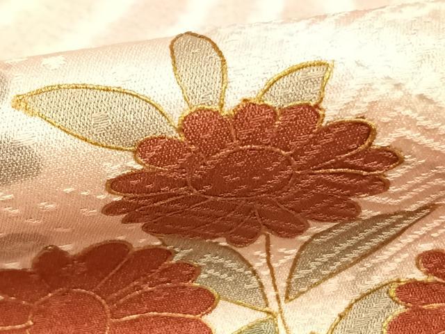 平和屋着物●訪問着　手描き　草花文　金彩　正絹　逸品　AABE5400fy