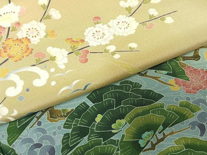 平和屋着物●豪華色留袖　友禅　作家物　立波枝花文　暈し染め　正絹　逸品　AABE5402fy