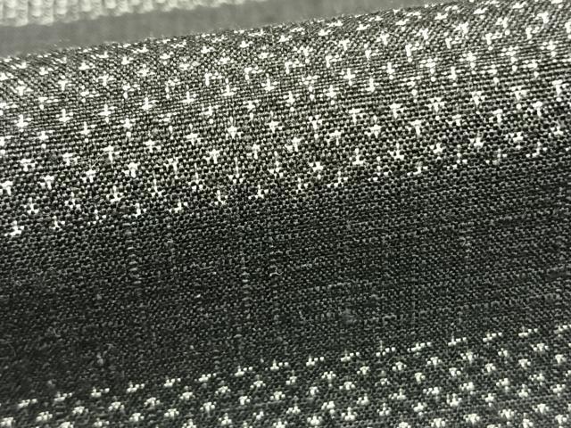 平和屋着物●結城紬 100亀甲 横段文 正絹 逸品 AABE5407fy