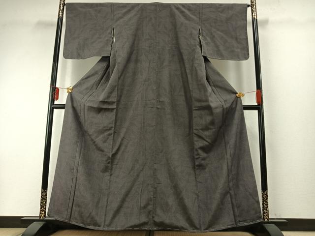平和屋着物●本塩沢　110亀甲　草花文　正絹　逸品　未使用　AABE5421fy