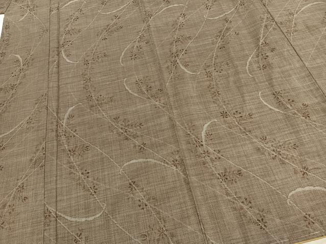 平和屋着物●本場大島紬　カタス9マルキ　草花文　正絹　逸品　AABE5422fy