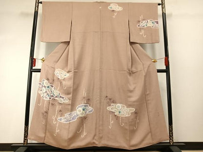 平和屋着物●訪問着　作家物　辻が花　正絹　逸品　AABE5443fy