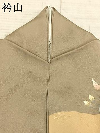 平和屋着物●訪問着 草花文 金彩 正絹 逸品 AABE5467fy
